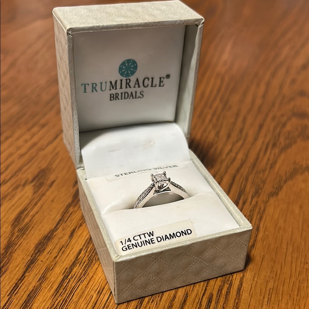 TruMiracle Silver Diamond Ring
